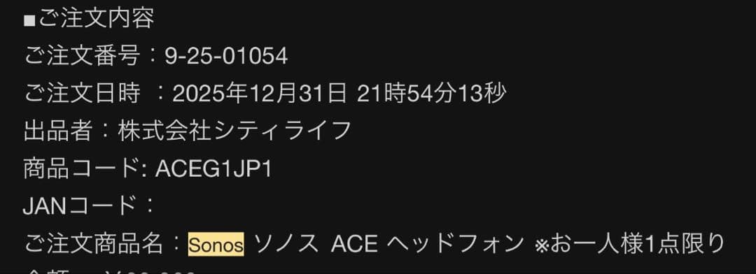 Sonos ソノス ACE ヘッドフォン