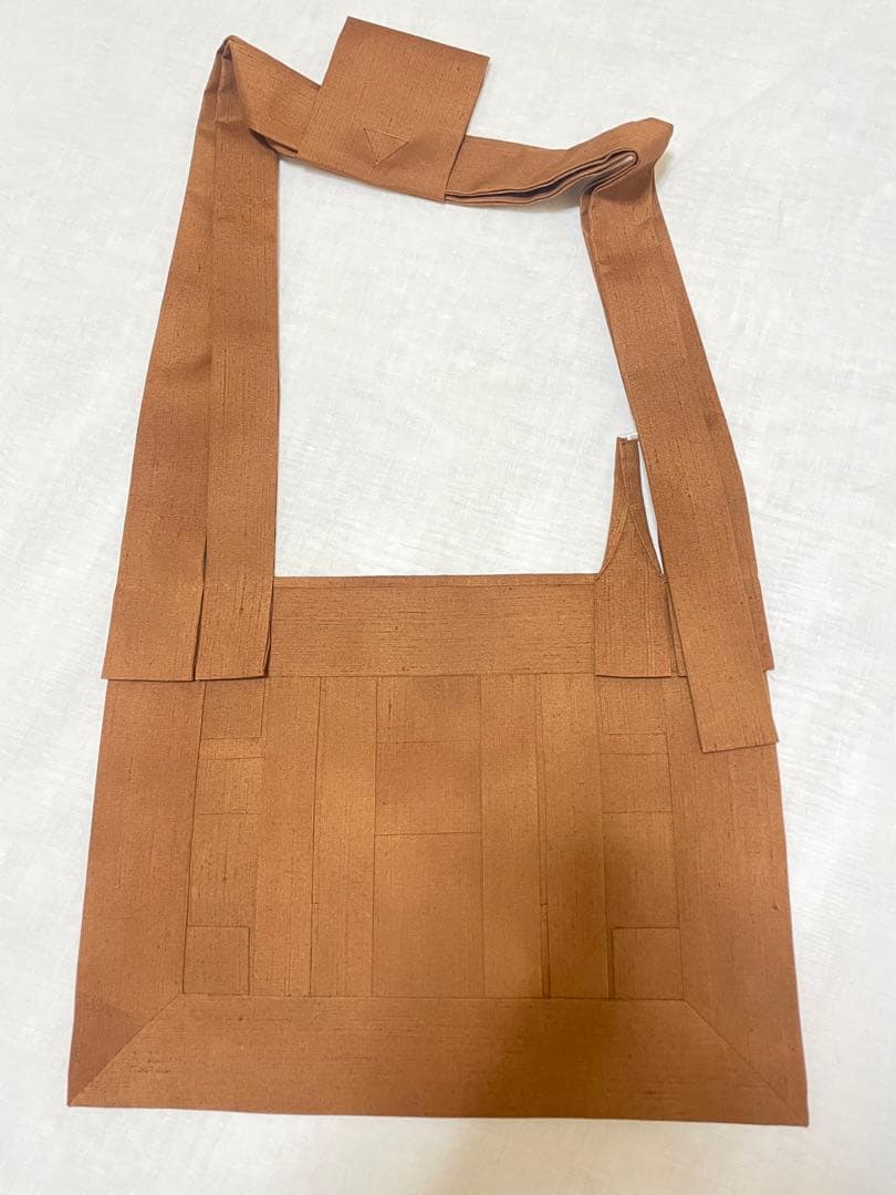 【HOLY】正絹　紬　草木手染　茶　臨済宗　1尺絡子