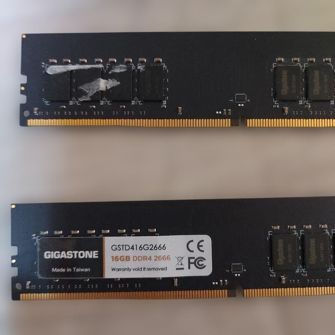 gigastone　メモリ　DDR4　2666 ×2　パソコンパーツ