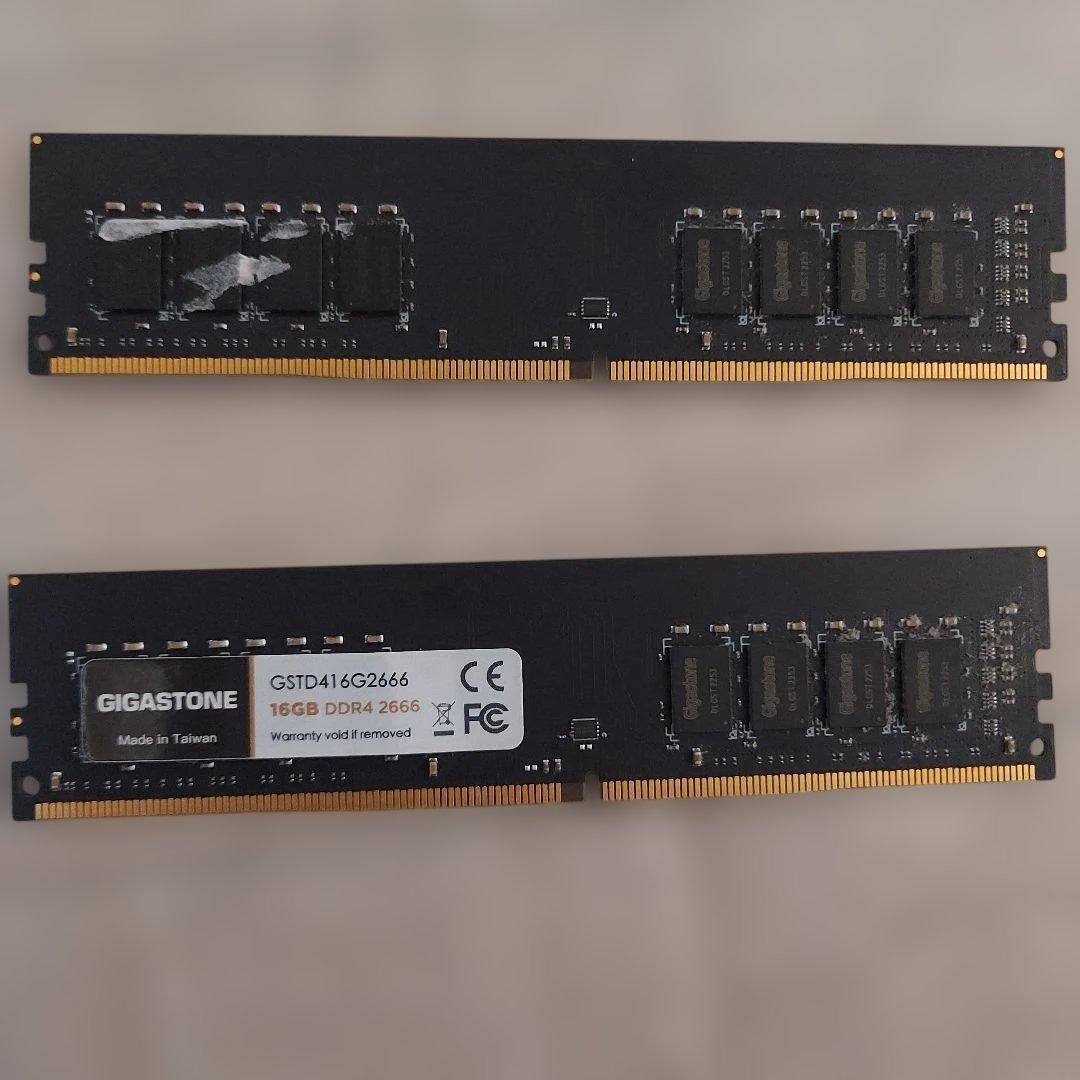 gigastone　メモリ　DDR4　2666 ×2　パソコンパーツ
