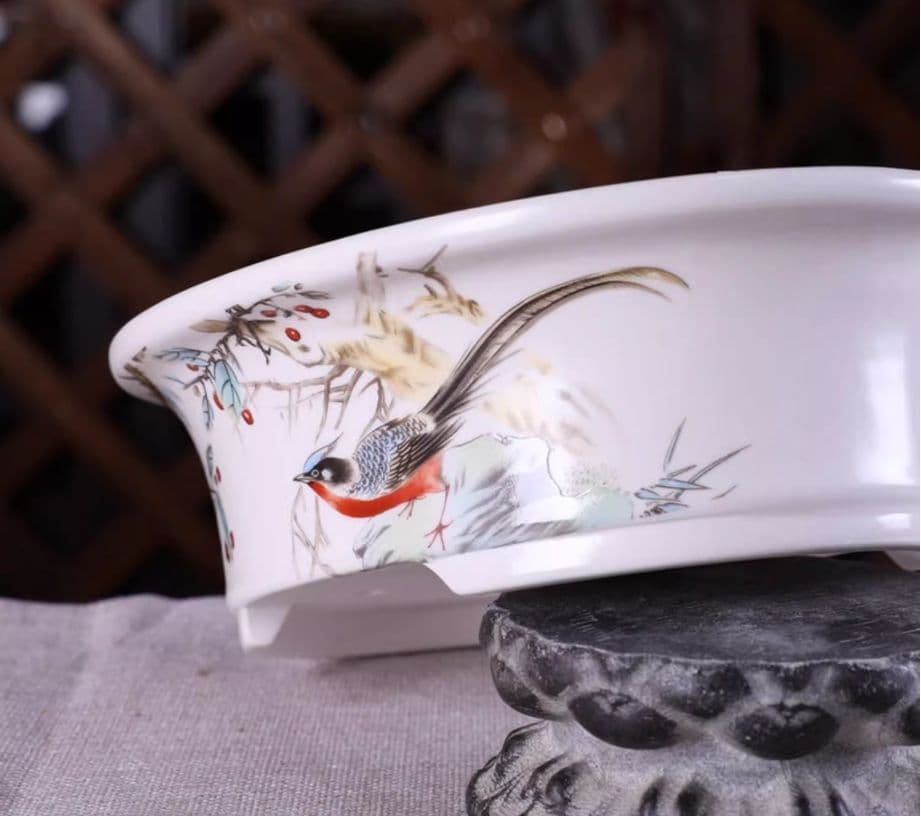 春暉瓢口楕円鉢 多肉植物鉢 紫砂鉢 盆栽鉢 植木鉢 小品盆栽鉢 大品盆栽鉢