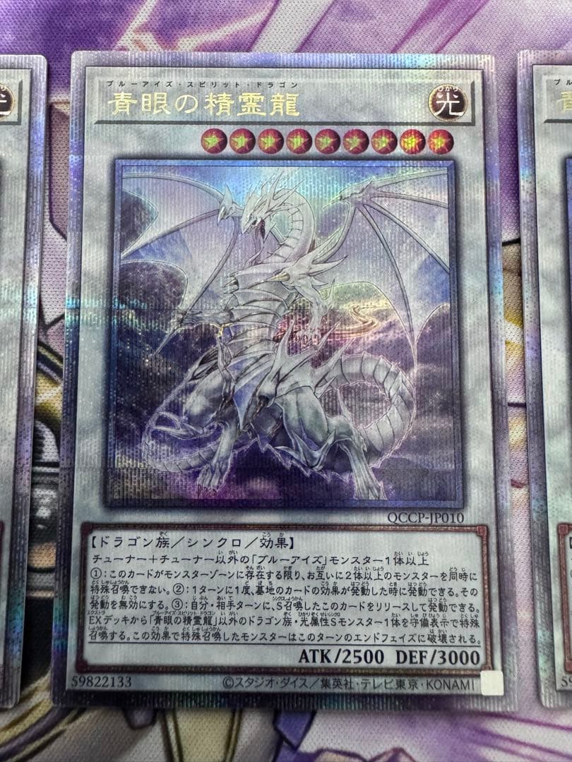 遊戯王　青眼の精霊龍　クオシク3枚　25th