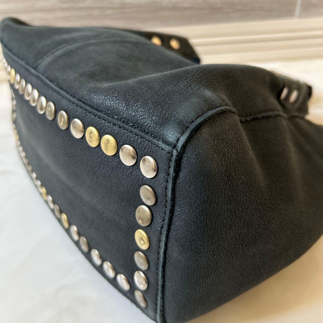 TRES レザー　ハンドバッグ　トート　ブラック　スタッズ　y2k