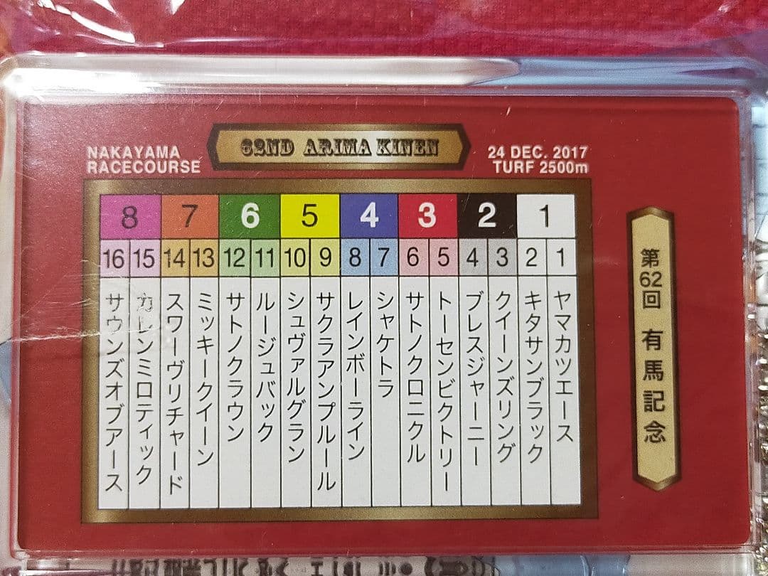 ◆　競馬　JRA　◆2017　有馬記念◆　想い出馬券ホルダー　勝負服ストラップ◆