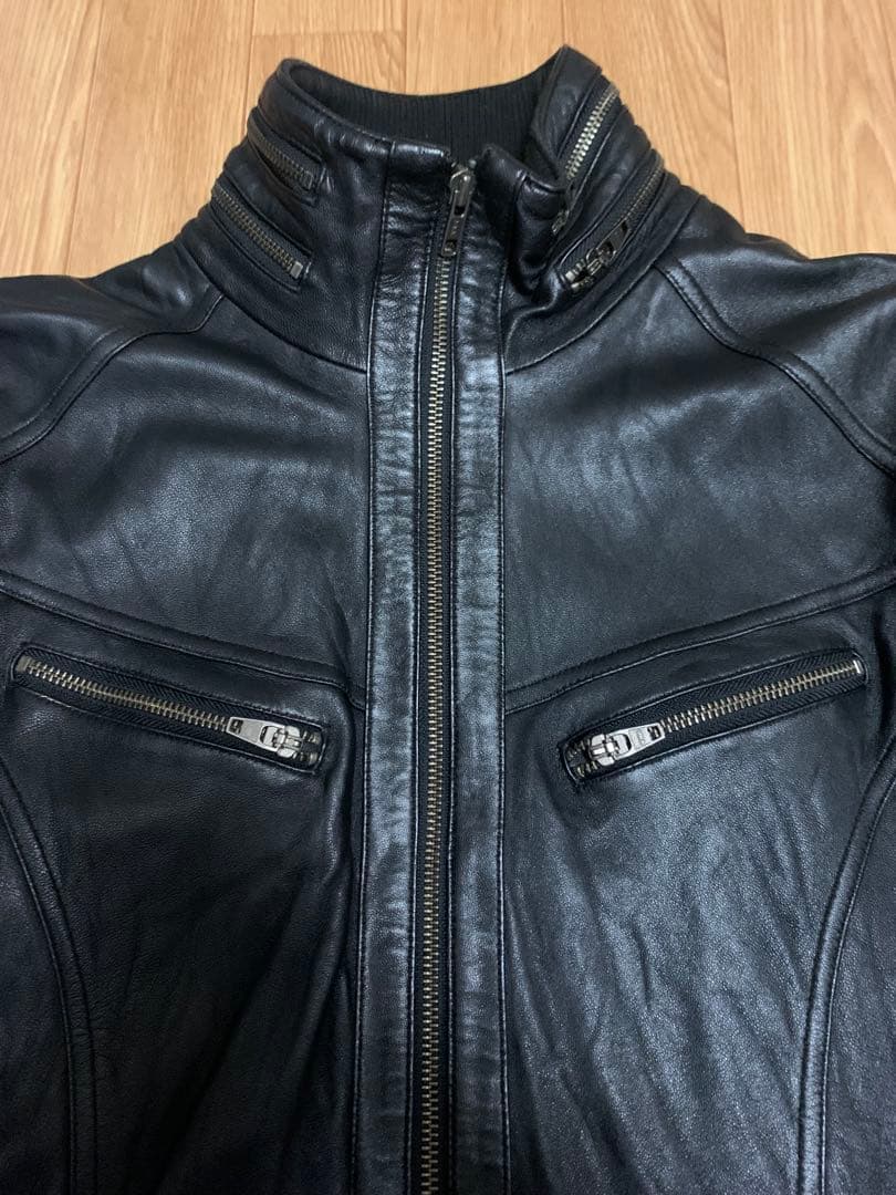 MAGAZINES別注 JACK ROSE シープ レザー ジャケット ブラック