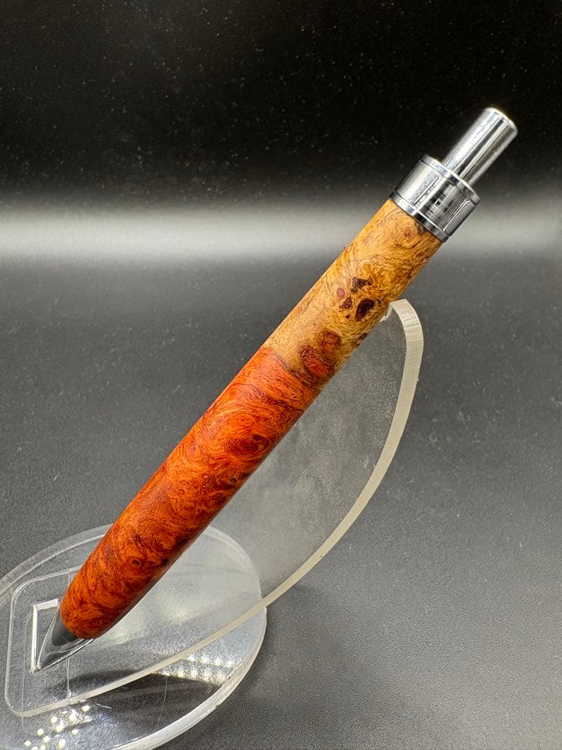 517本花梨　紅白　瘤杢　木軸シャーペン　ボールペン