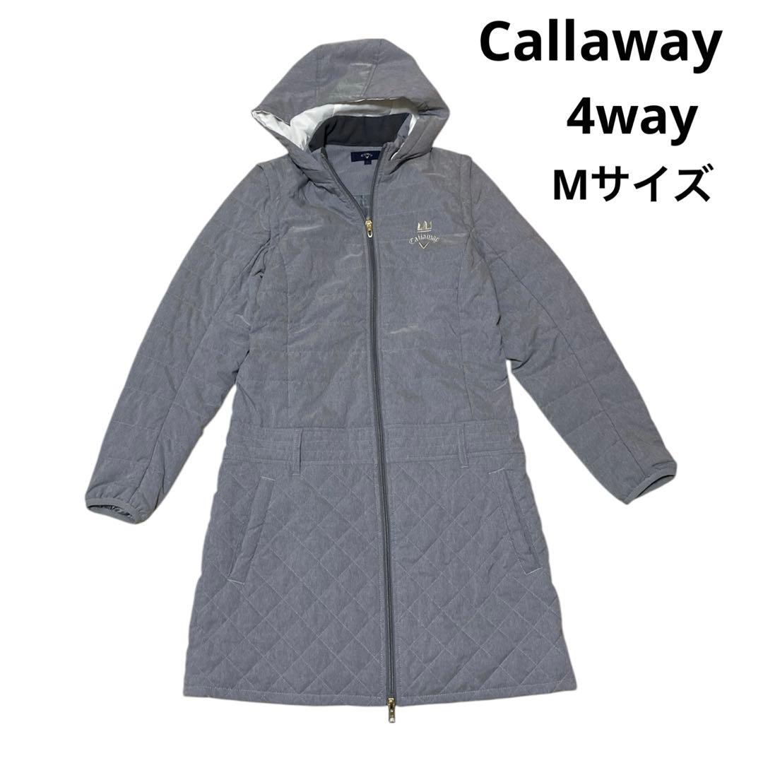美品 Callaway キャロウェイ 中綿キルティング ワンピース アウターM