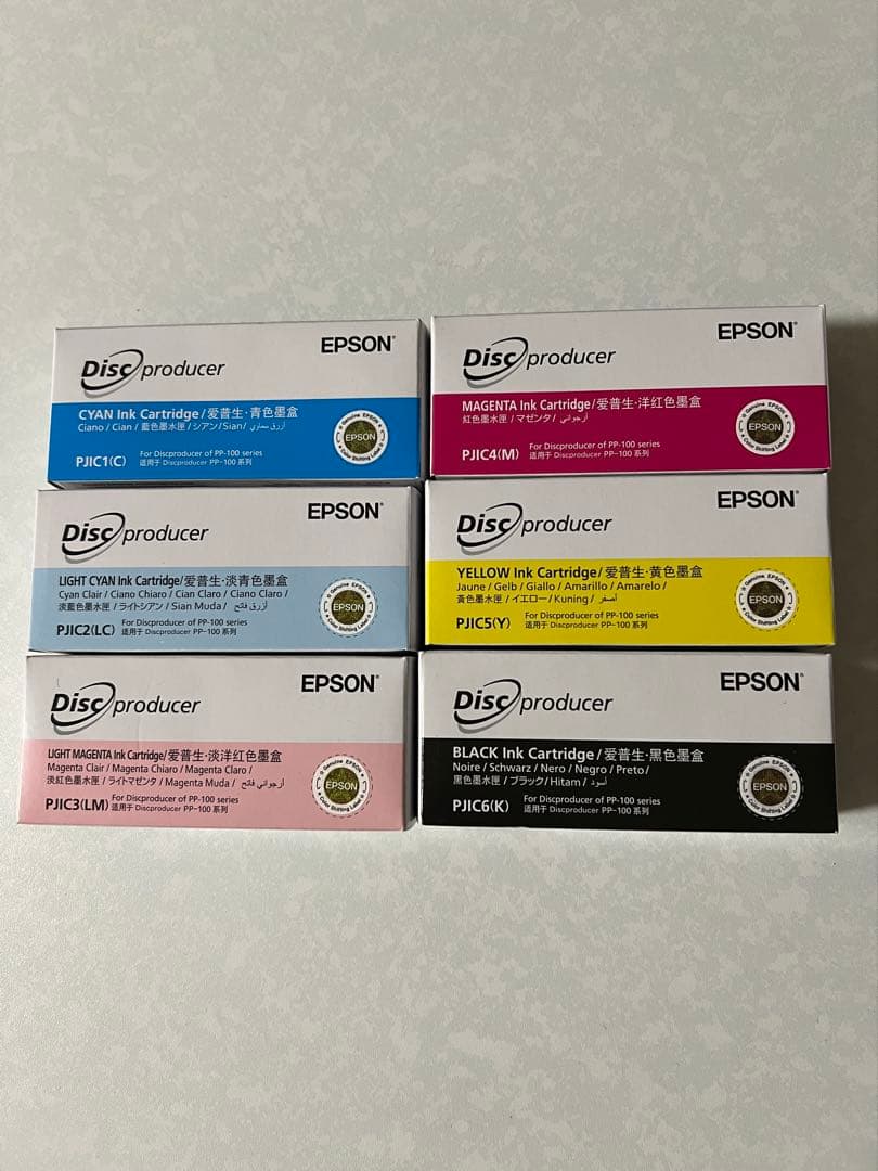 Epson Discproducer PJIC1〜6.インクカートリッジセット