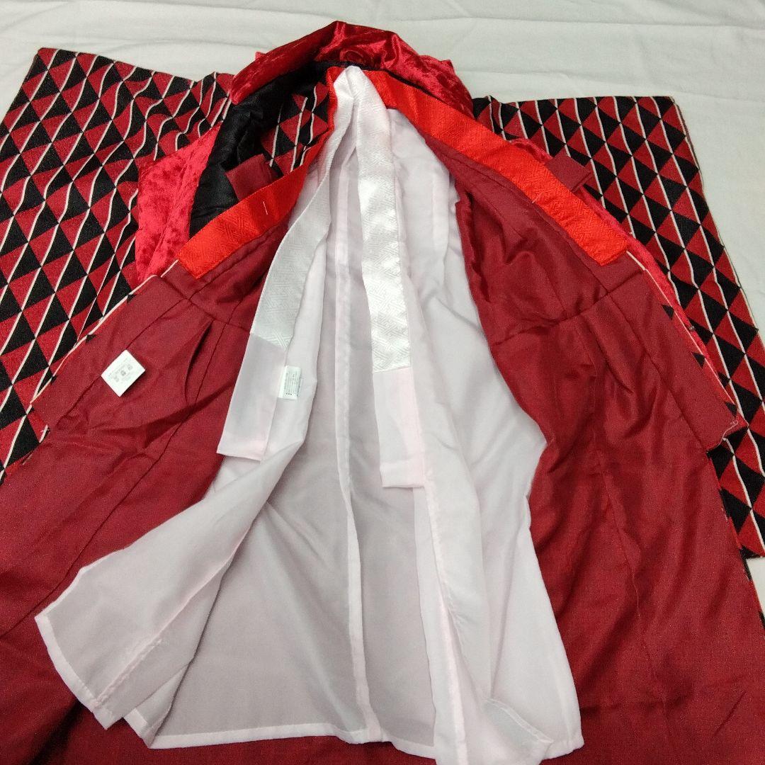 七五三♡着物　フルセット　モダン　黒　赤　3歳　皮布着　♯3693