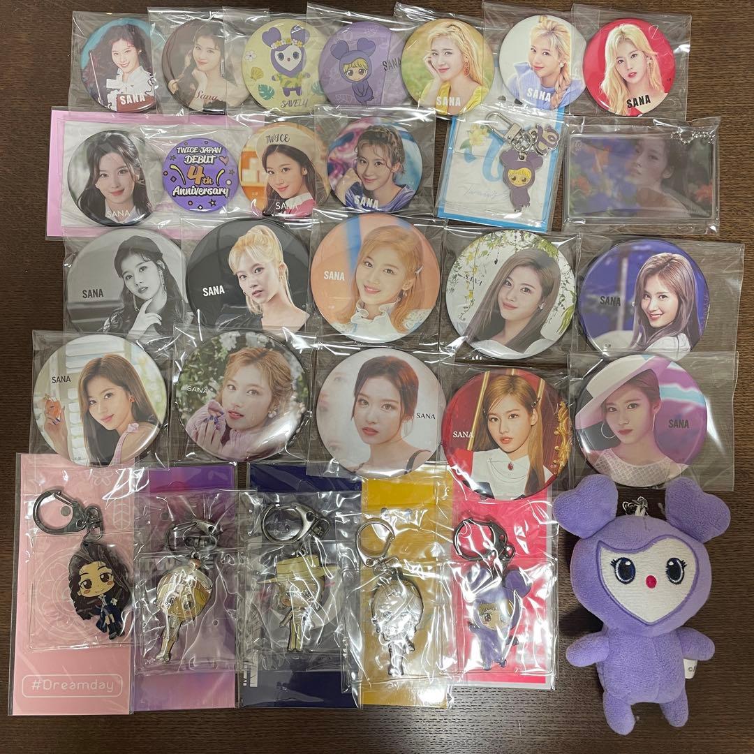TWICE サナ 缶バッジ キーホルダー トートバッグ