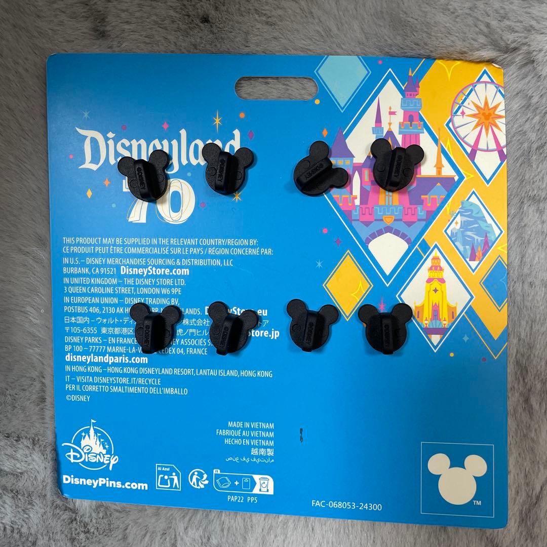 【現地現物購入】ディズニーランド70周年限定 4ピンセット