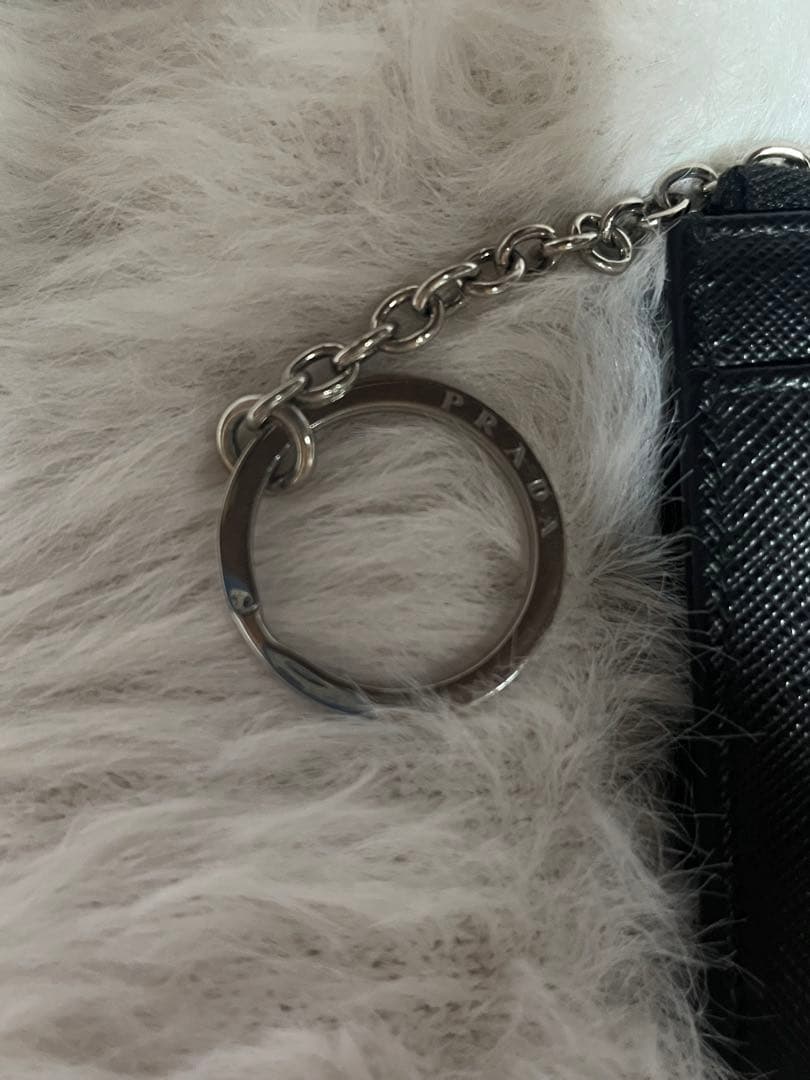 PRADA キーリング付きカードケース ケース レザー