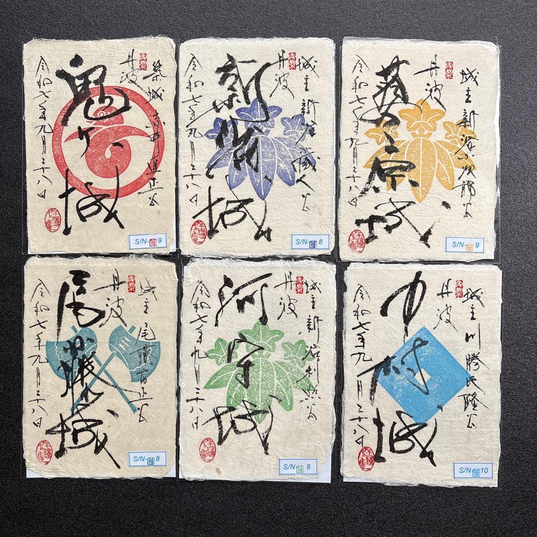 京都府　福知山市　【御城印合戦in京都2025】　限定手書き御城印　6種セット