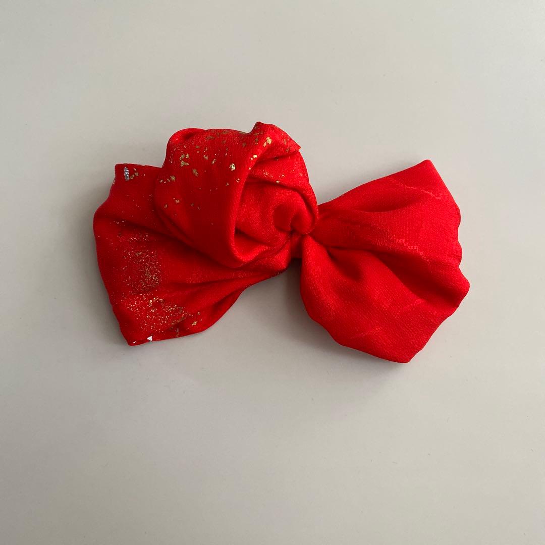 稲妻の将軍　絞り　七五三　ヘッドドレス　着物リメイク　アンティーク　髪飾り