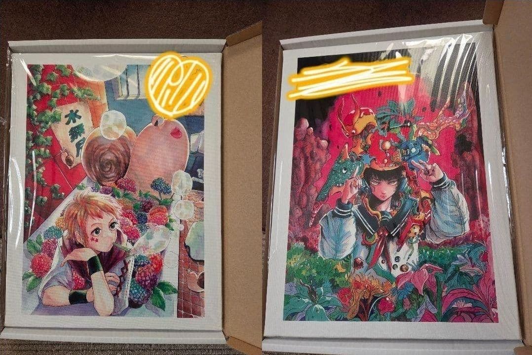 【サイン入り】なつめさんち　キャンバスアートセット