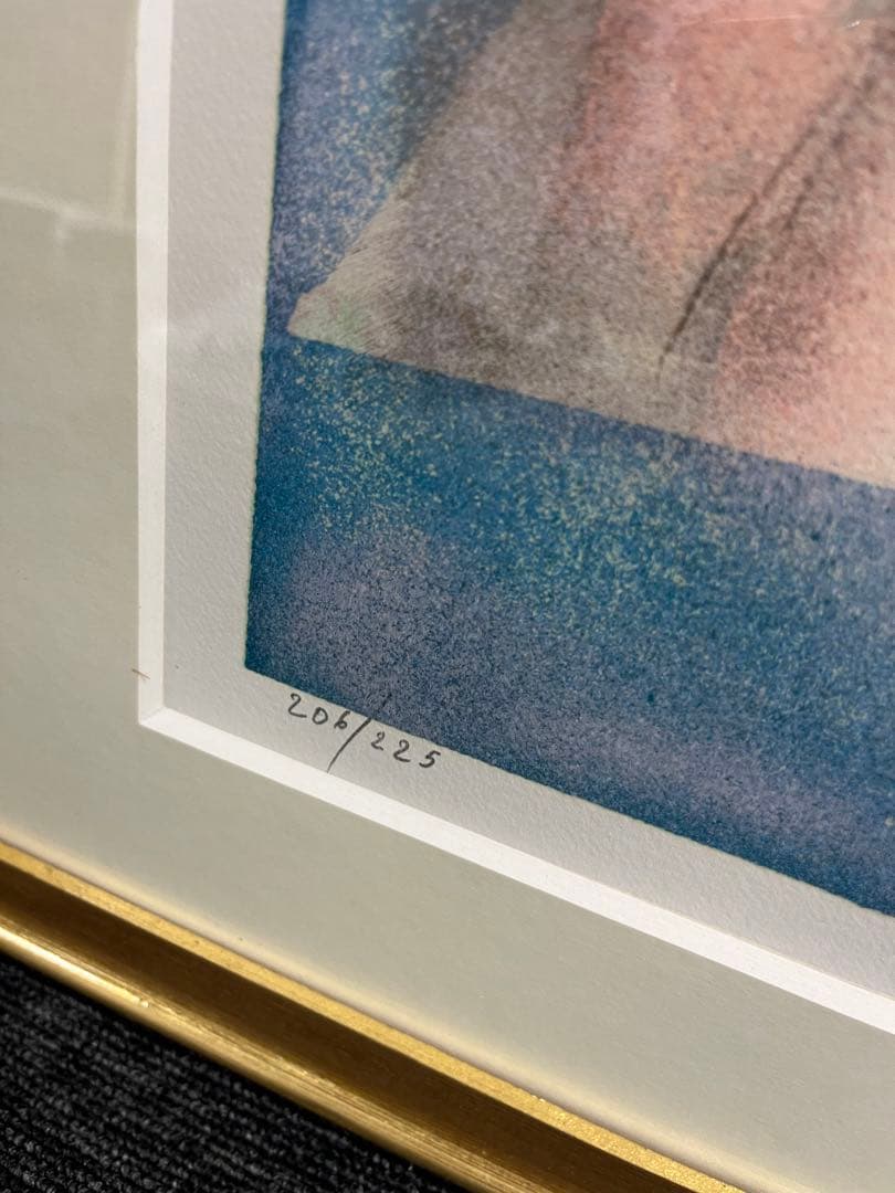 リトグラフ　ポールギヤマン　夕ベのポエジー　直筆サイン　206/225