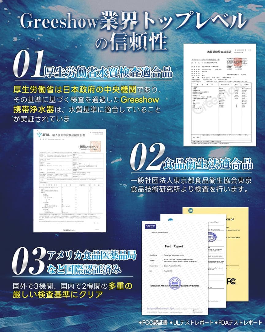 【1月末販売終了‼️】Greeshow 携帯浄水器 電動浄水器セット