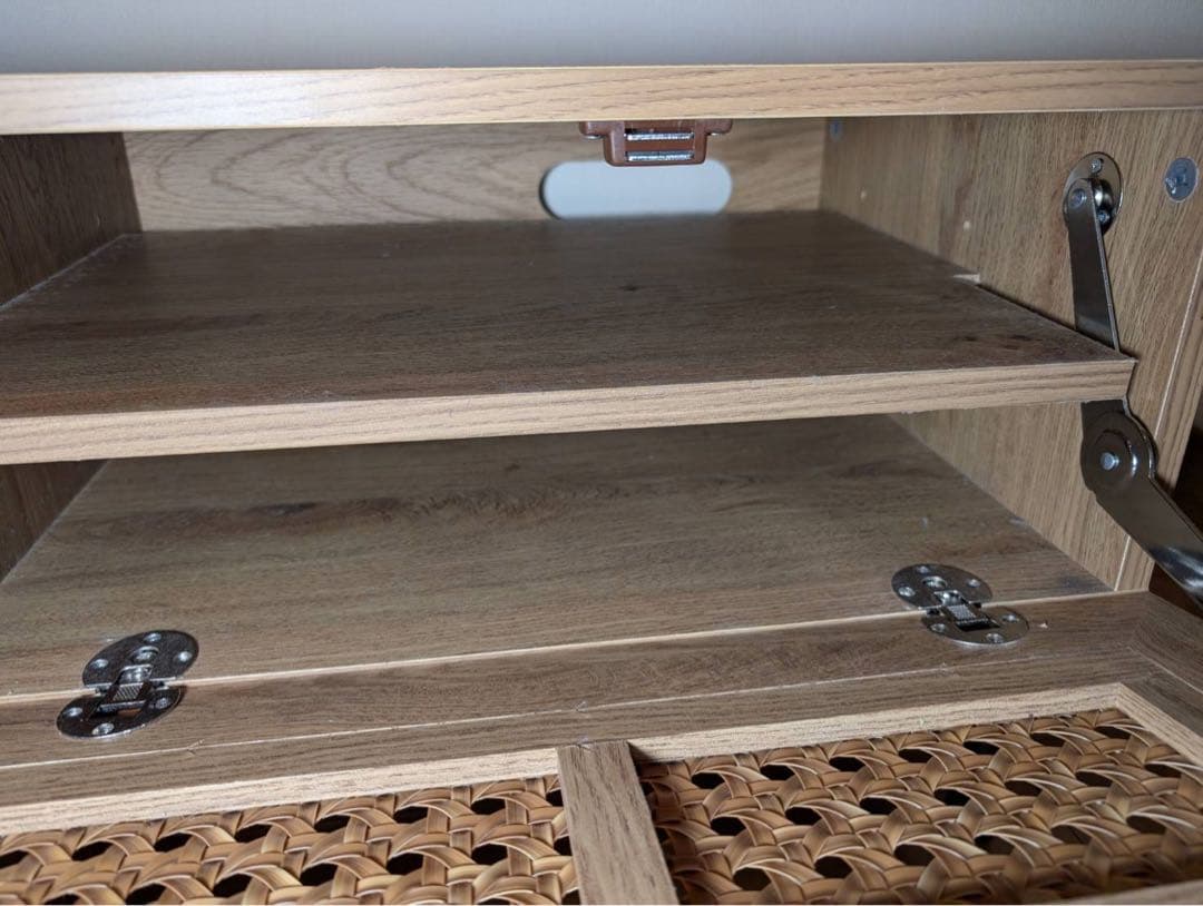 ★るみ★LOWYA ラタン調テレビボード テレビ台 収納棚木製棚