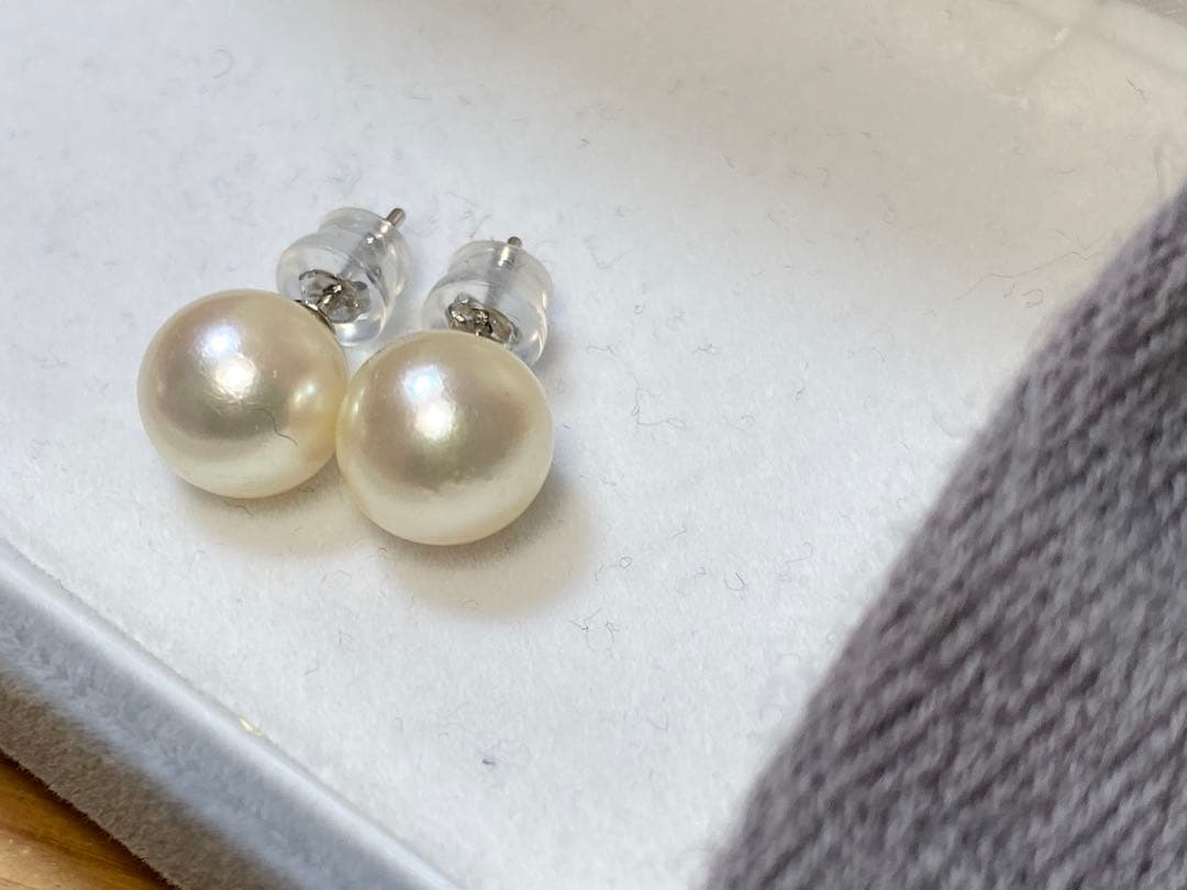 marymaryさま専用 【9.5ミリ】パールピアス　あこや真珠　越もの　セール