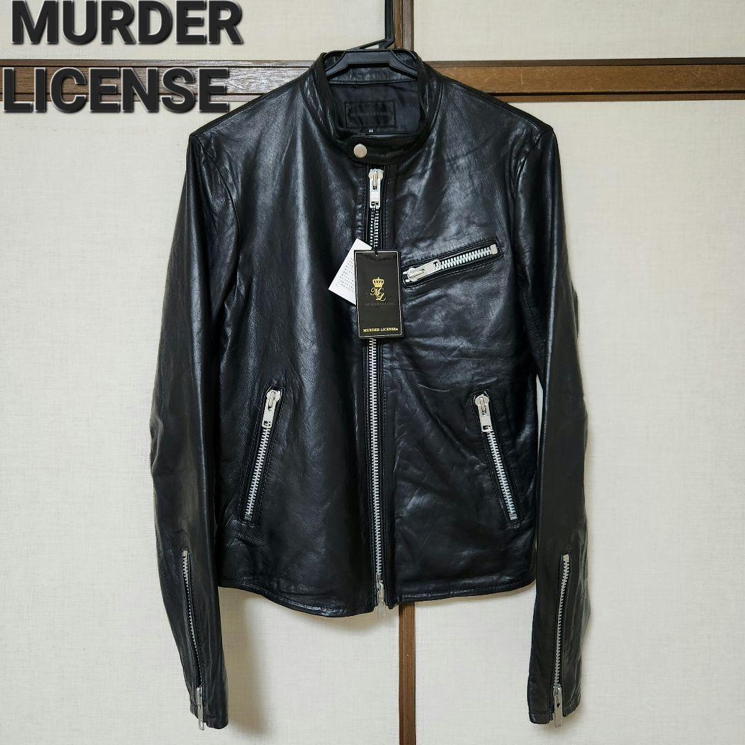 MURDER LICENSE ラムレザー シングルライダースジャケット