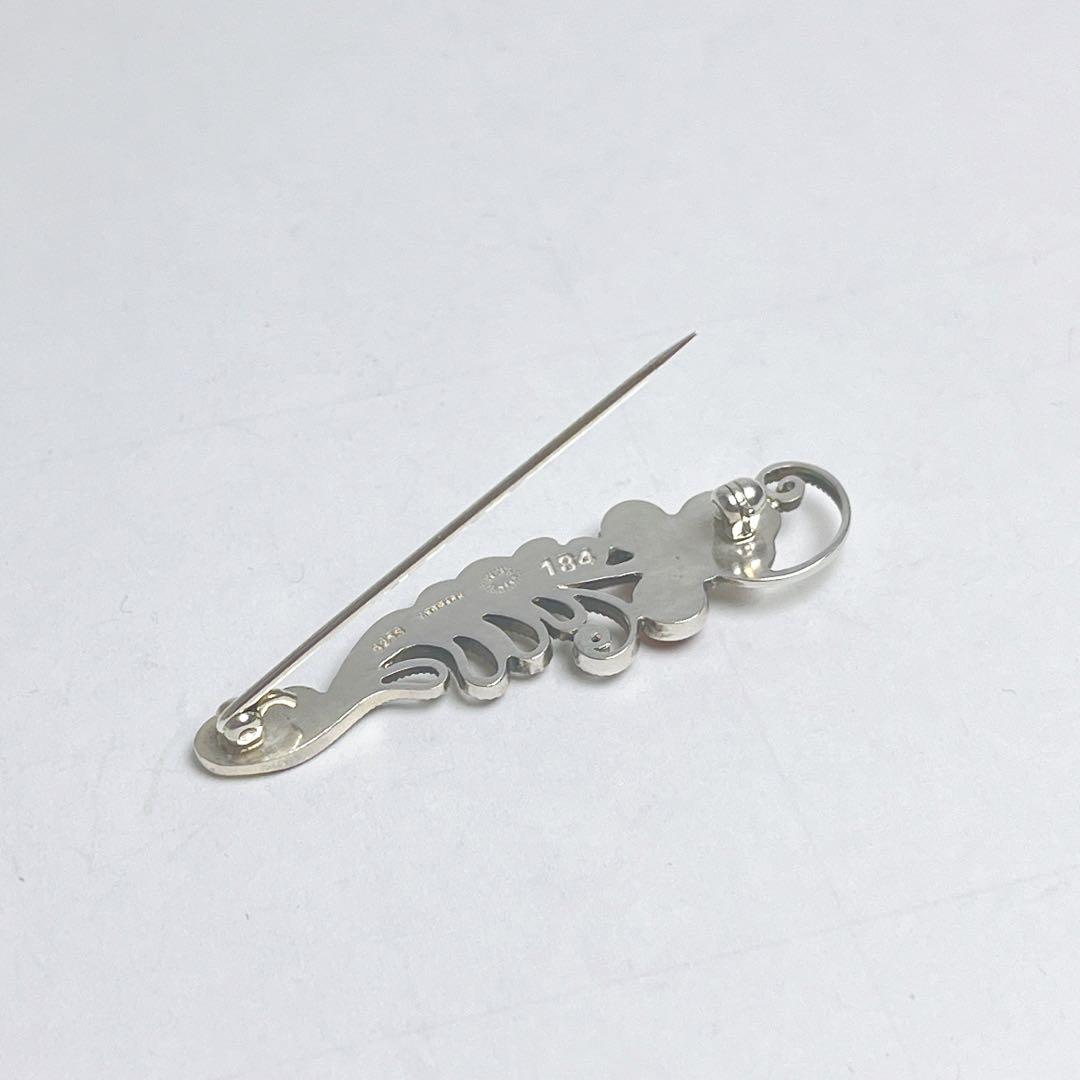 ジョージジェンセン　ボール　カーネリアン　ブローチ　184 925