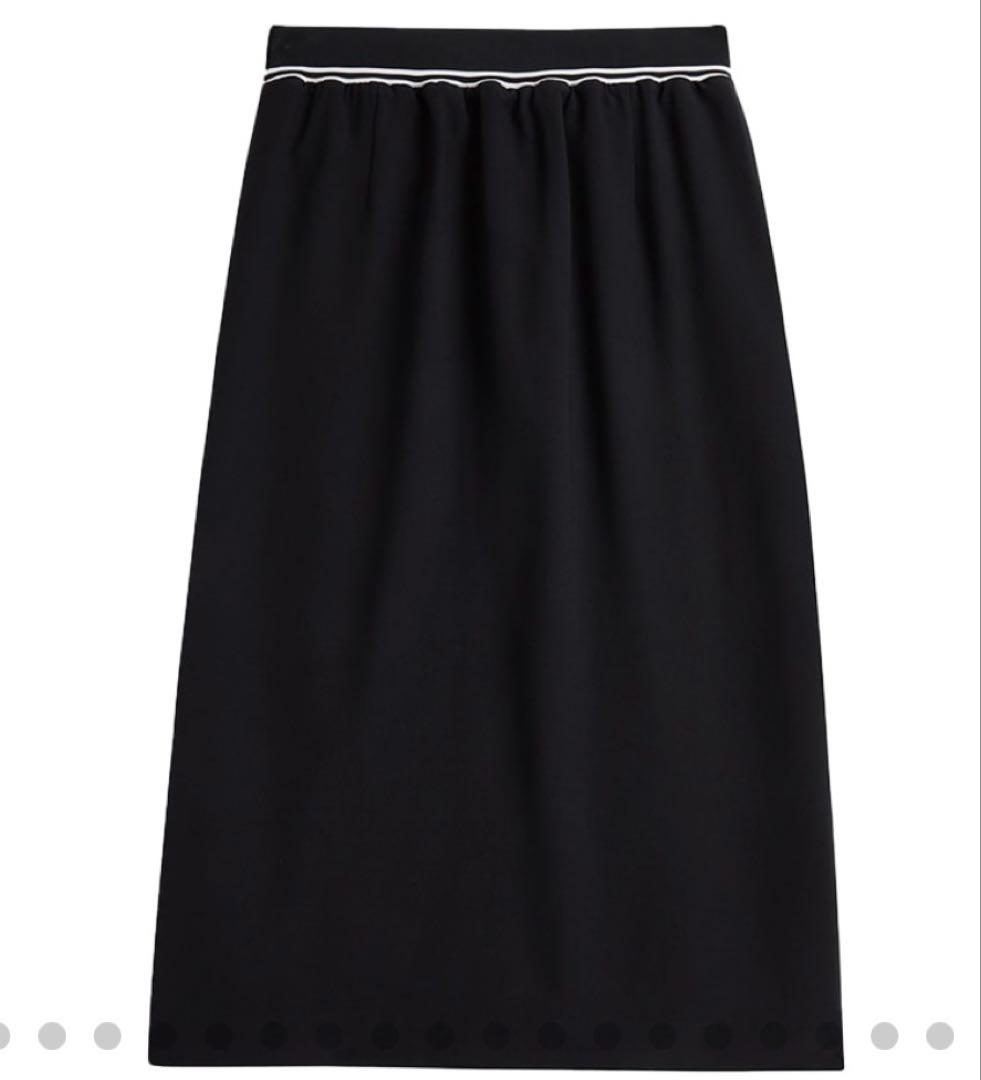 【美品】Fred Perry 黒 プリーツスカート　ロングスカート