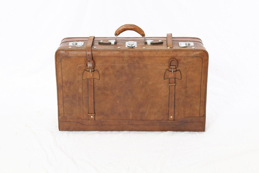 クラシックブラウンレザー風？旅行かばん