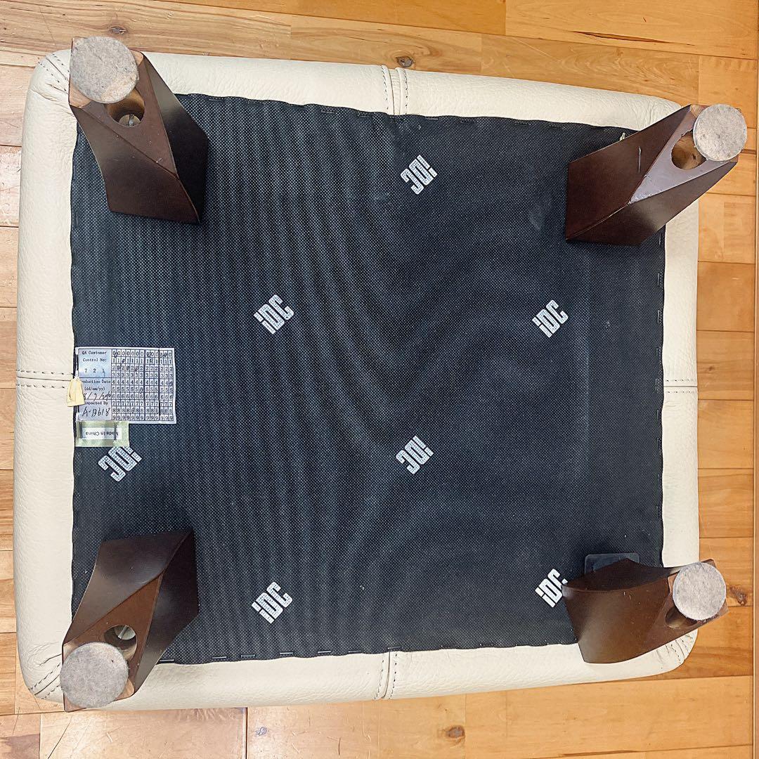 美品【IDC大塚家具】オースチン 総革 オットマン ソフトタイプ