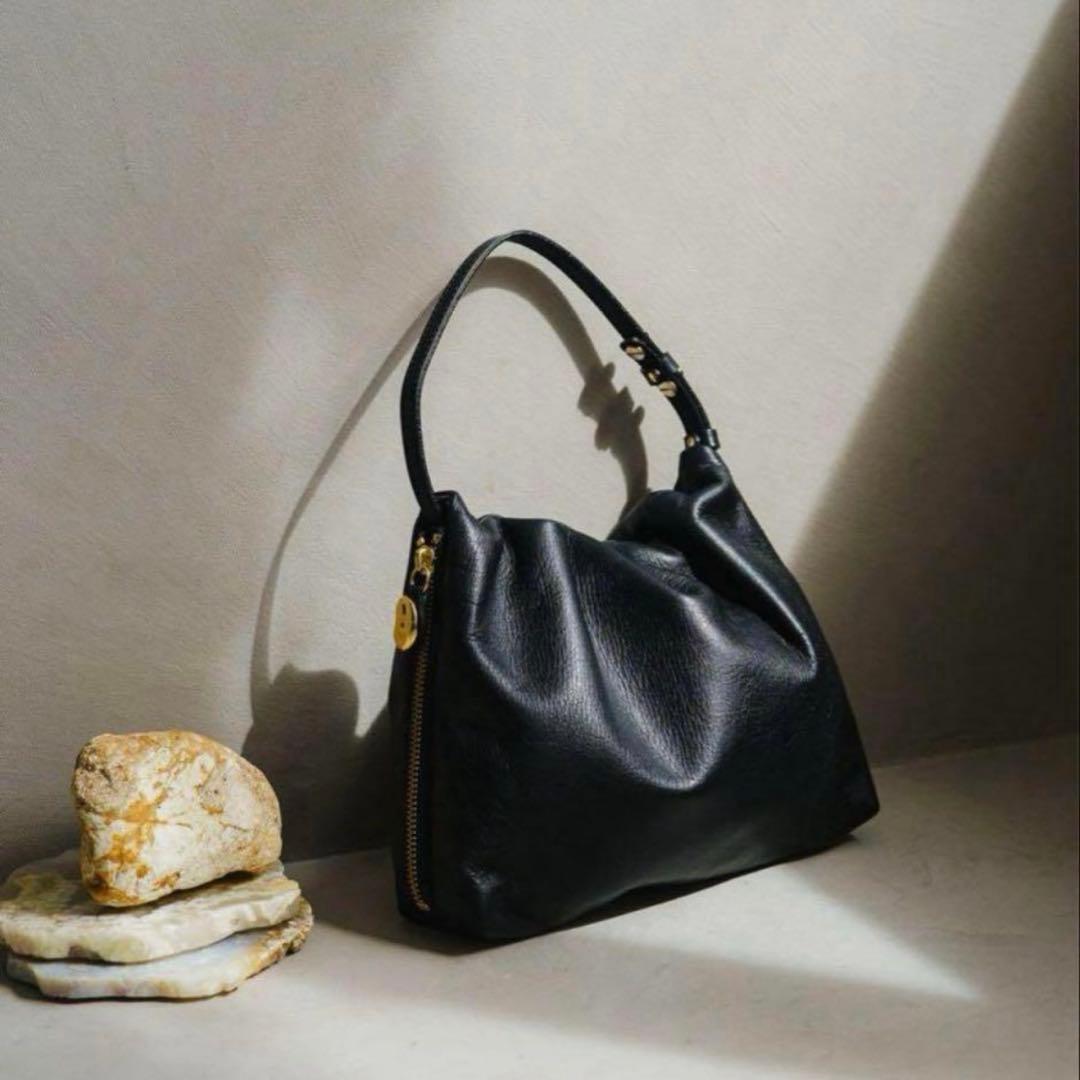 russet gemeil レザーワンハンドルバッグ ショルダー 黒