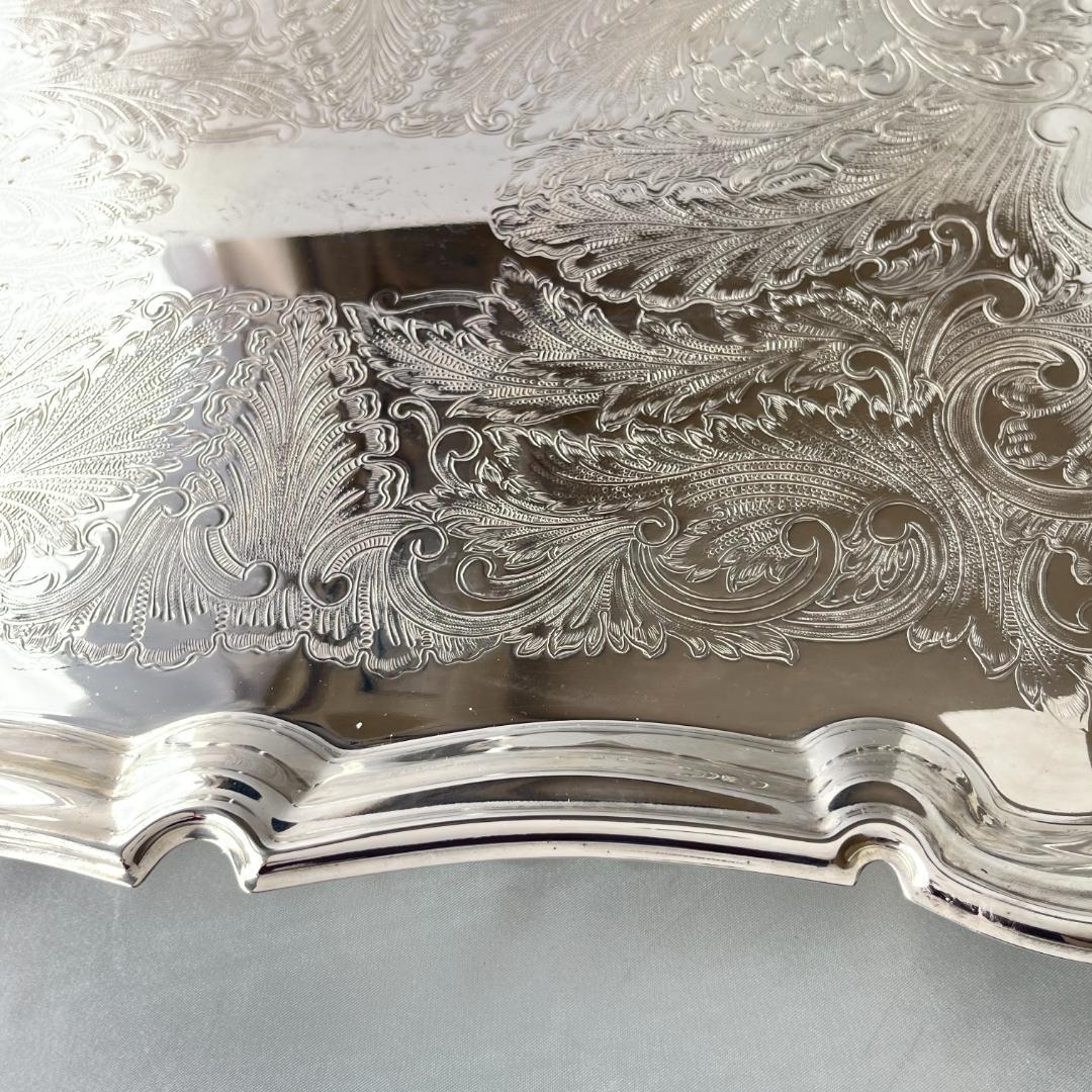 【KENT】ギャラリートレー　59cm 特大 ハンドル 装飾フット