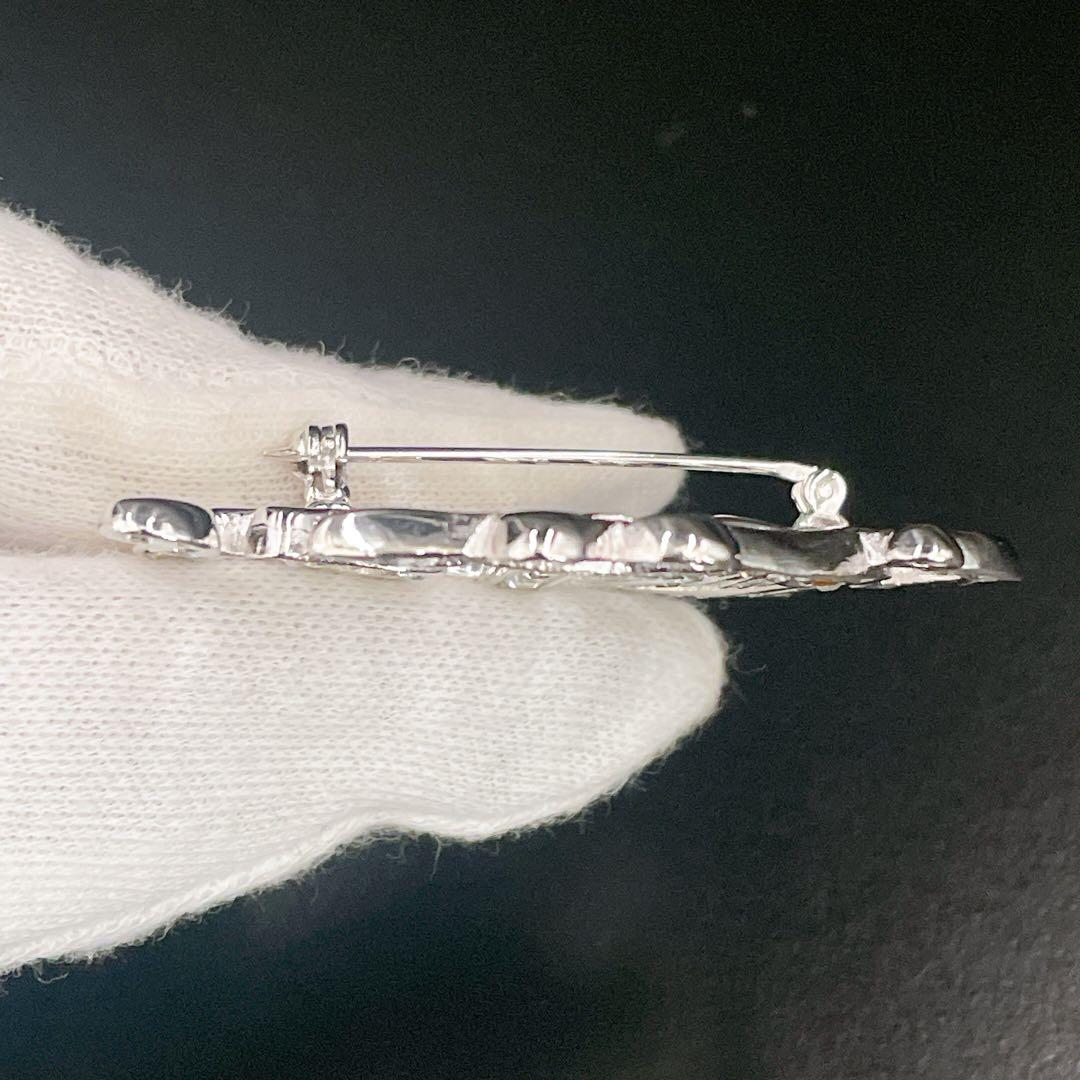 オールド　ディオール　エンブレムロゴ　ピンブローチ　コサージュ　ストーン付