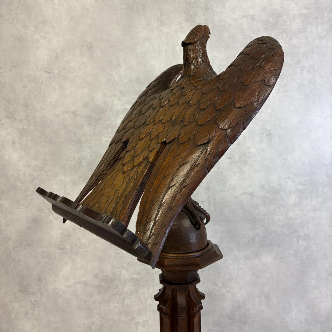 【希少】アンティーク 聖書台 木製 イーグル 教会什器