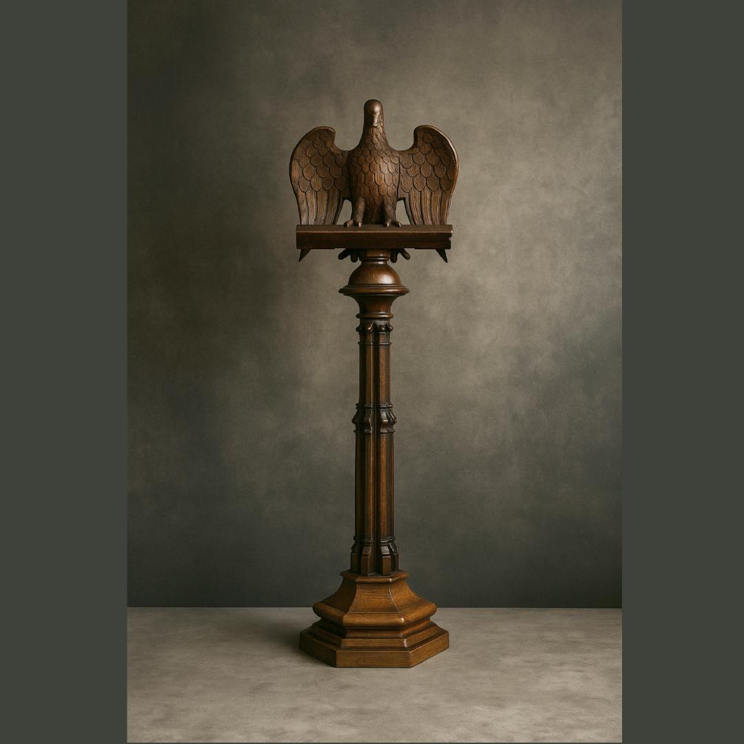 【希少】アンティーク 聖書台 木製 イーグル 教会什器