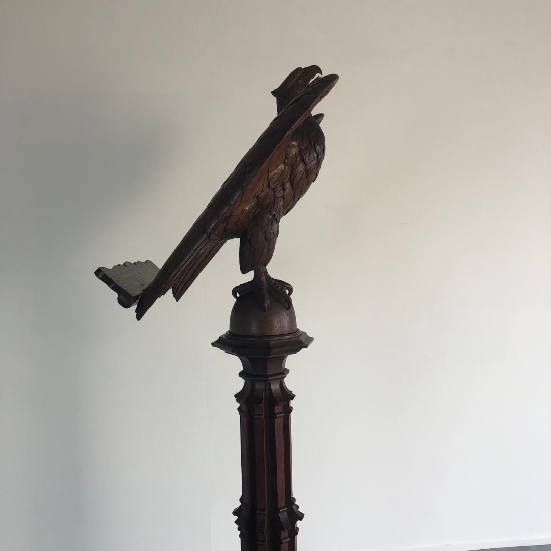 【希少】アンティーク 聖書台 木製 イーグル 教会什器