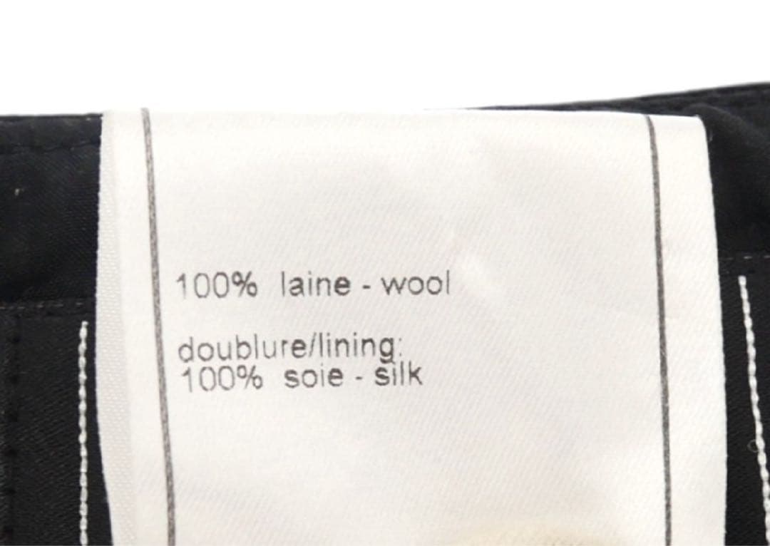 シャネルCHANELワイドパンツズボン黒ブラックココマーク２ボタンM38極美品