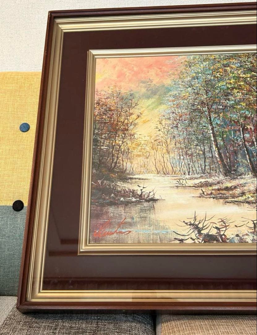 絵画　『武蔵野』　岩田文夫　作　美術　芸術　油絵