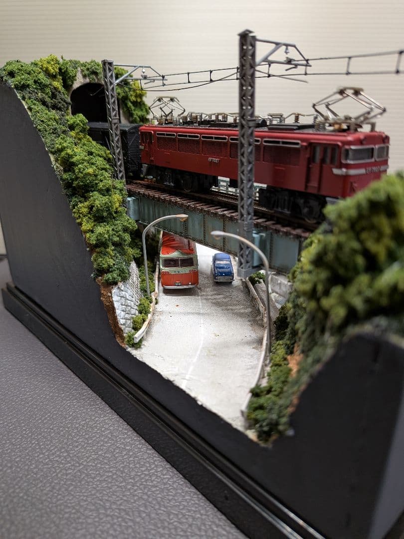 No.61鉄道Nゲージジオラマ車両、バス等付き