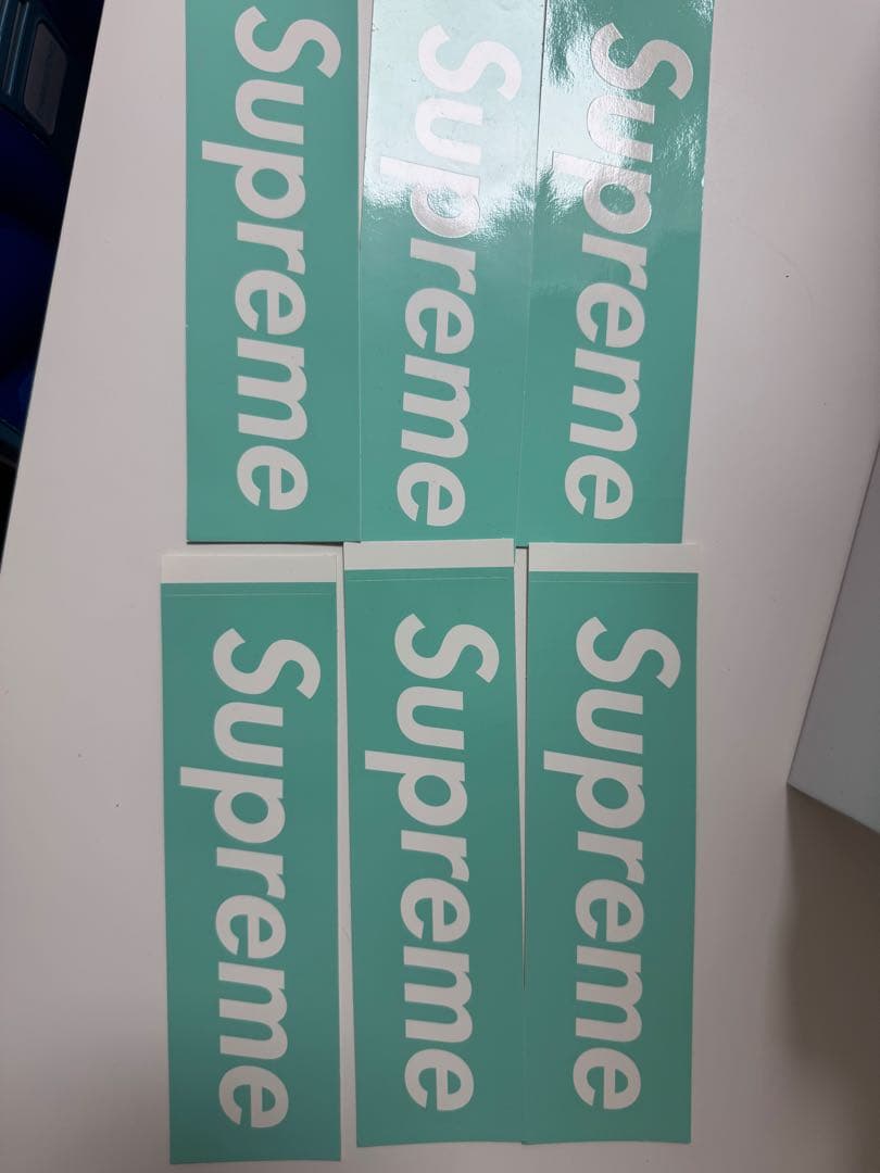 Supreme Tiffany Box Logo コラボ ステッカー 6枚セット