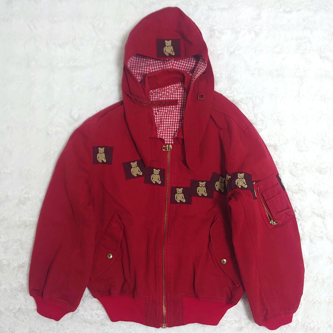 ピンクハウス　PINK HOUSE　脱着可能フード付きジャケット　赤　人形　F