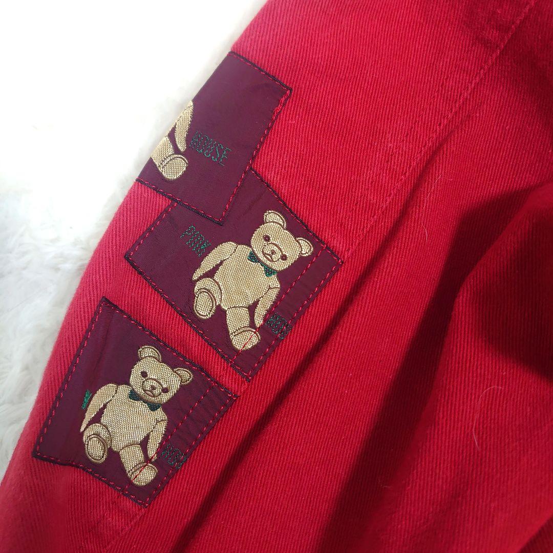 ピンクハウス　PINK HOUSE　脱着可能フード付きジャケット　赤　人形　F