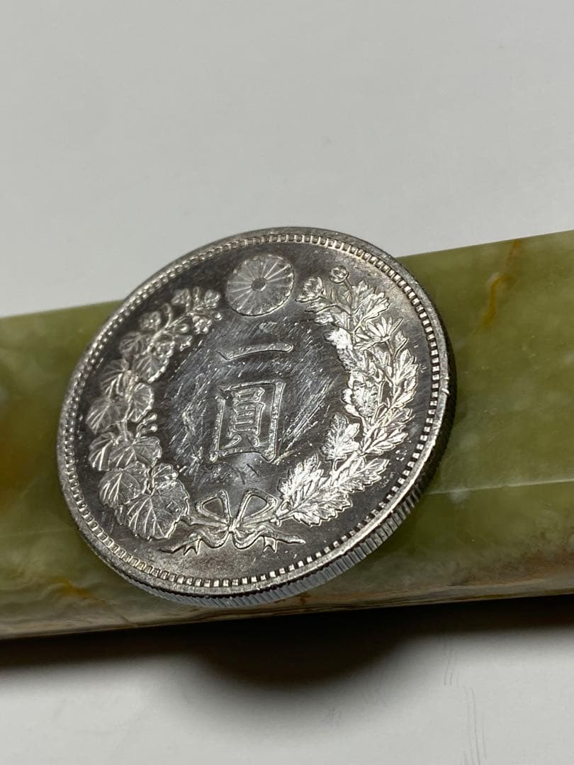 一円銀貨、明治１７年、綺麗、銀貨、、古銭