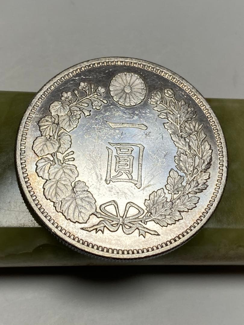 一円銀貨、明治１７年、綺麗、銀貨、、古銭