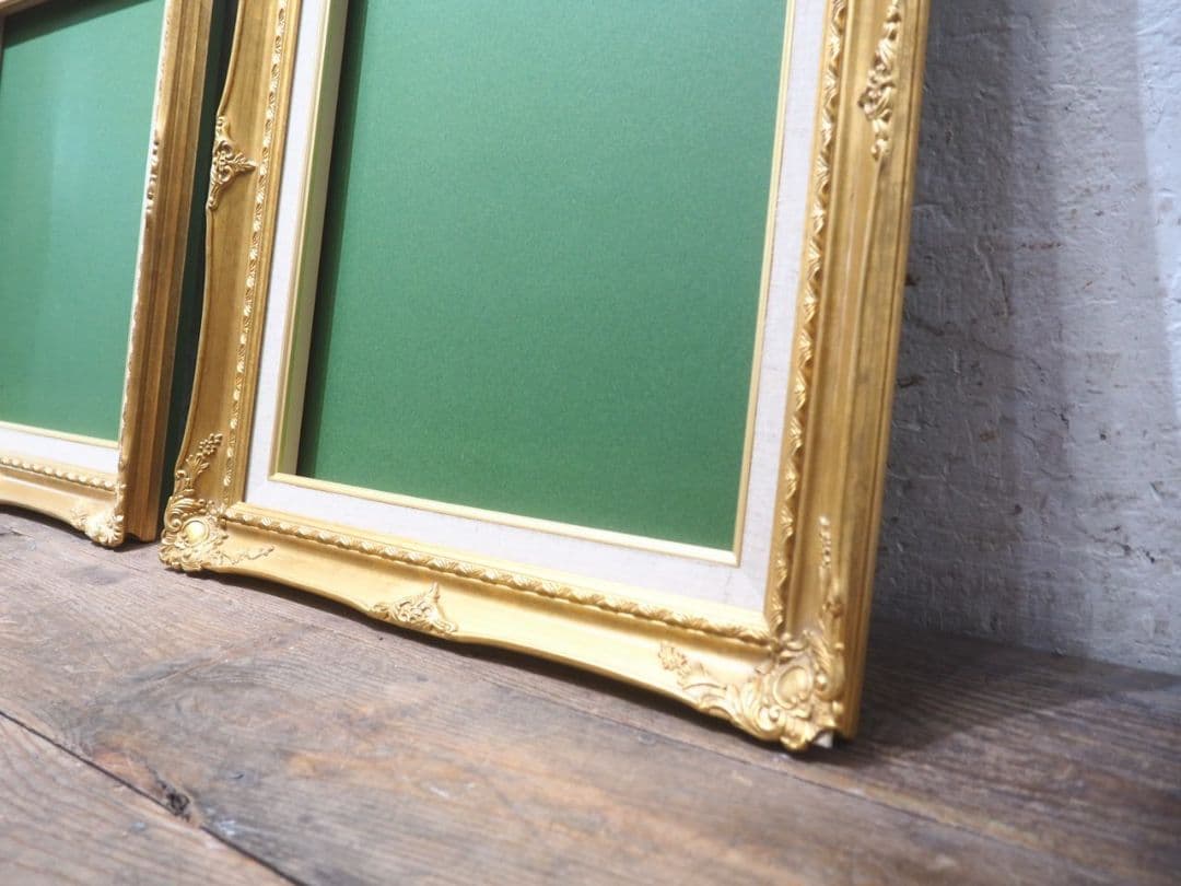 1291　レトロな額縁　F8　アートフレーム　油彩　水彩　画材　ビンテージ