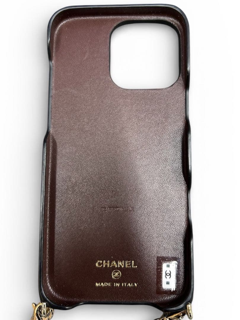 CHANEL ブラック キルティング iPhoneケース
