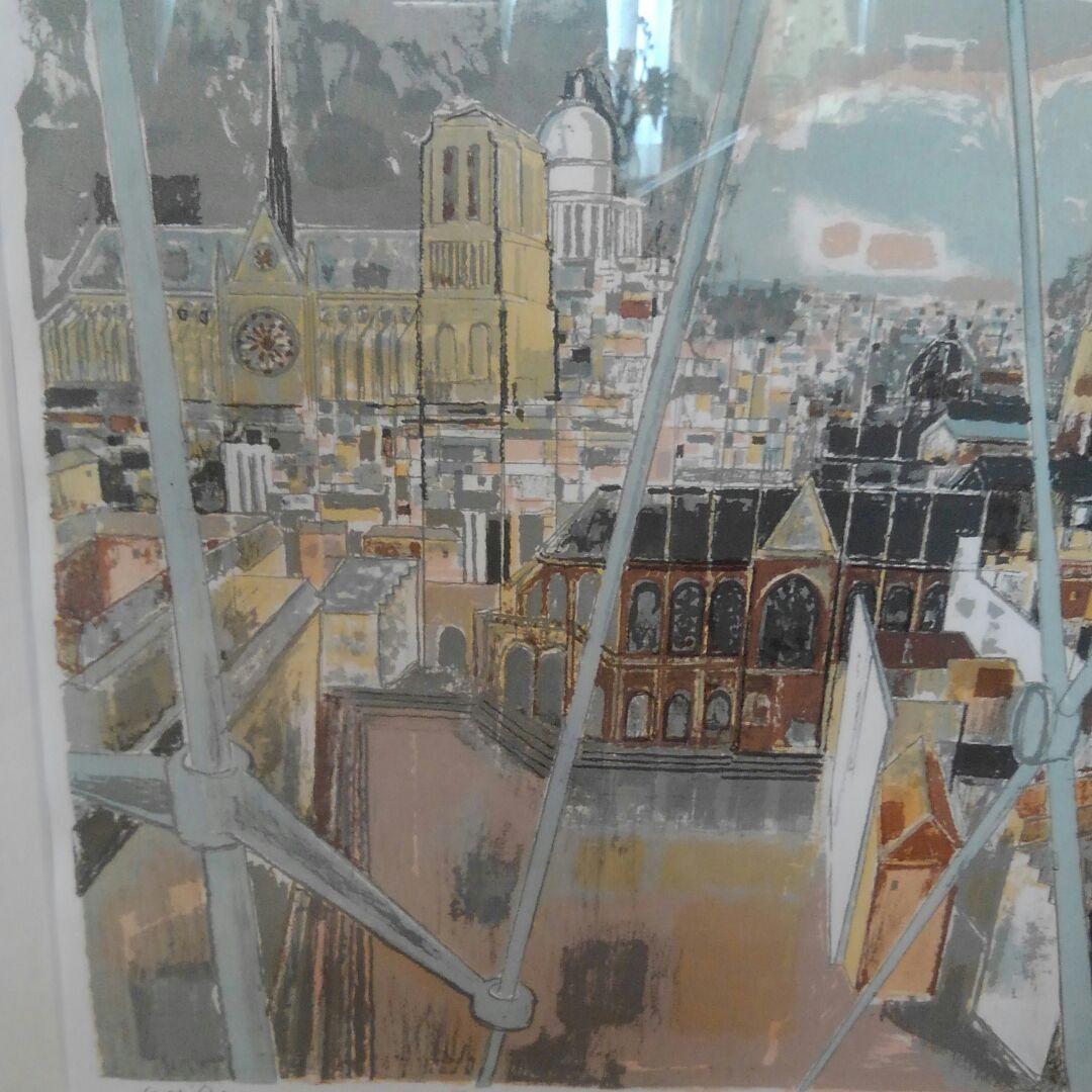 パリの街リトグラフエドアールマッカヴィ