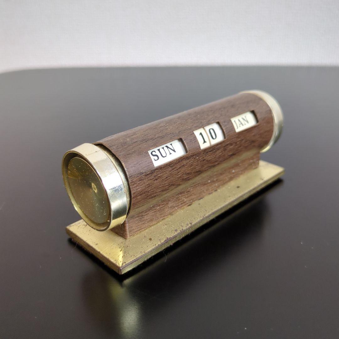 パークシャーマン 卓上デスクカレンダー ヴィンテージ 木目調 レトロ