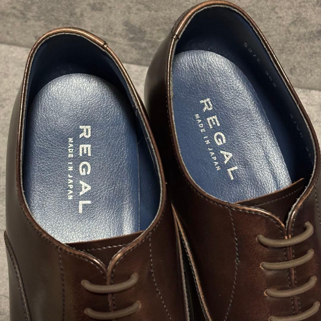 未使用級　リーガル　ビジネスシューズ　キャップトゥ　ブラウン　21VR　2228