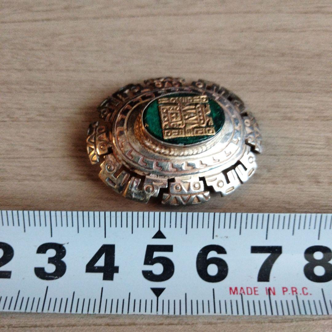 925/18K PERU デザイン ブローチ ペンダント