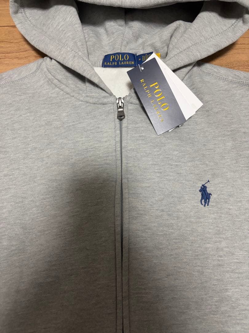 【新品同様】Polo Ralph Lauren グレー ジップパーカー