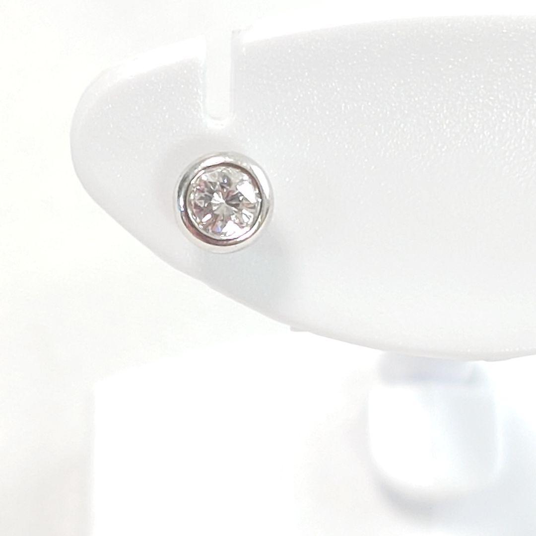 【美品】ティファニー Pt950 バイザヤード ダイヤモンド ピアス 7015